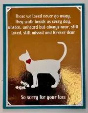 SYMPATHY - PET - Cat and Fish - handmade card by Dee