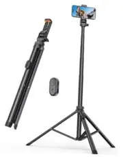 71'' Phone Tripod & Selfie Stick, Tripod for iPhone with Detachable Remote,