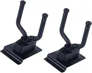 Vaguelly 2PCS Wall Mount Guitar Hook Bracket Hanger Durable Plastic Holder for Acoustic Electric Bass Folk Guitars Easy Installation Space Saving Design Black