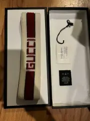 GUCCI Headband Green Red And White Logo Size Large - NEW WITH BOX And Tag 2018
