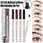Microblading Tattoo Eyebrow 3D liquid Ink Pen Liner Waterproof 4Fork Pencil Brow