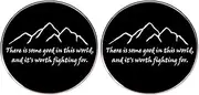 [ZENRUIMING] 2 Inspirational English Phrases Round Button Pins,There is Some Good In This World, And It's Worth Fighting For Enamel Pins, Hill Metal Alloy Badges, Clothes Backpacks Hats Accessories, 3cm(1.2"),