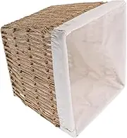 ULTECHNOVO Bread Basket For Serving: Woven Bread Serving Basket With Liner For Pantry Table - European Style Handmade Food Storage Display Container