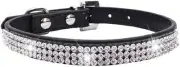 Black Bng Dog Collar XS, Fancy Diamond Rhinestone Kitten Collar Gtter Crystal