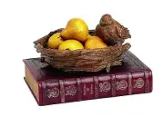 BIRD WITH BIRD'S NEST SHAPE DECORATIVE BOWL