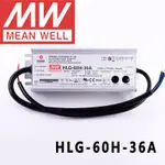 原裝均為 HLG-60H-36A 用於街道/工礦燈/溫室/停車場MESMEUSEWELL 60W恆壓恆流LED驅動器