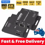 HDMI Extender POC with Loop&IR 4K 1080P over cat5e/6 RJ45 Ethernet Cable up 70M