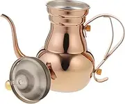 MAGICLULU Stainless Steel Teapot with Long Narrow Spout Handle Tea Pot for Home Office Restaurant Use Present for Tea Lovers Design with Strainer