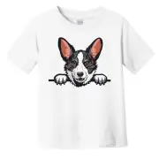 Cardigan Welsh Corgi Dog Breed Popping Up Cute Infant Toddler T-Shirt