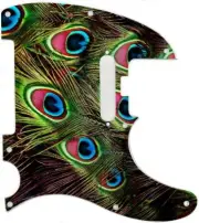Pickguard Graphical to fit Fender Telecaster Guitar 8 Hole ELITE Peacock Feather