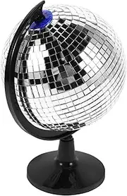 WESIEVYA Globe Ludo Sphere Lamp Desk Decorations Mouse Pad Aesthetic Eulers Disk Levitating Pen Disco Ball Tiuue Holder Cute Mouse Pads Earth Globe Disco Ball for Locker Moon Plastic Silver