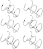 STOBOK Planner Clips 6Pcs 3 Ring Planner Rings Binder Ring Loose Leaf Binder Rings Metal Loose Leaf Book Rings 1 Inch