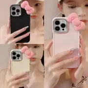 Bow Tie Silicone Back Cover For iPhone 16 15 14 13 12 11 Pro Max Plus Mini Case