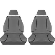 Tradies Canvas Ready Made Seat Covers Front Pair Grey suits Ranger