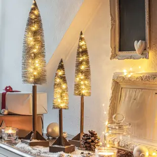 德國 BADEN 金色LED聖誕樹擺飾/ 52公分