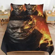a1349 Michael Myers Halloween Duvet Cover Set, 3 Piece Bedding Set 86x70" Double Sided Printing Decorative Comforter Cover Set (1 Duvet Cover + 2 Pill