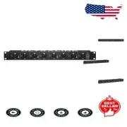 Black 8-Channel Microphone Splitter with 16 Outputs - Corded Electric Design