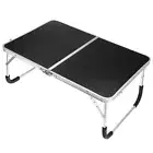 Foldable Laptop Table, Mini Picnic Bed Tray Reading Desks, Black