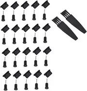 HOODANCOS 20Pairs Type C Dust Plug Covers Dust Port Protectors for Mobile Phones Compatible with USB C Devices Easy to Install and Remove Includes Brushes Random Styles