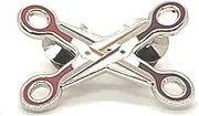 [Hokum and Snark] Lesbian Pride Scissors Enamel Pin in WLW LGBT+ Flag Colors | Pride Jewelry, Small, enamel, not known