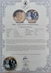 HM QUEEN ELIZABETH II LONDON MINT OFFICE ONE CROWN GIBRALTAR PROOF COIN w/COA #2
