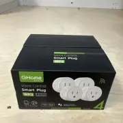 Ghome Smart Voice Control Smart Plug WP3 White 4 Pack