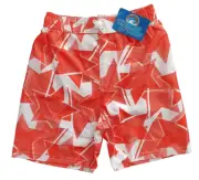 BNWT Boys Sz 7 Smart Wave Tribe Red White Tie Waist Swim Board Shorts