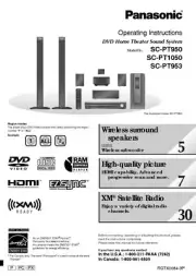Panasonic SA-PT950 SA-PT953 SA-PT1050 Home Theater System Instruction Manual