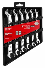 Milwaukee 48229471 - Flare Nut Spanner Set - 6 Piece Metric