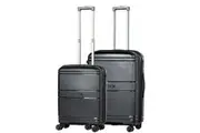 Volair Zurich Hardside 2 Piece Spinner Suitcase Set Medium & Cabin Black