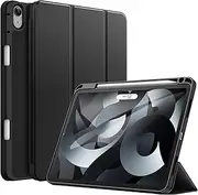 JETech Case for iPad Air 11-Inch M3/M2 (2025/2024), iPad Air 5/4 (2022/2020 5th/4th Generation 10.9-Inch) with Pencil Holder, Slim Tablet Cover with Soft TPU Back, Auto Wake/Sleep (Black)