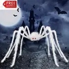 DIYDEC Giant Halloween Hairy Spider,Realistic Scary White Spider Props Decoratio