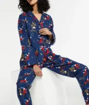 NEW PETER ALEXANDER DISNEY FLANNELETTE PJ TOP + PANTS SET RP$129 M MICKEY MOUSE