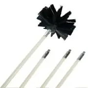 Chimney Cleaner 4 Rods 1 Brush Cleaning Tool Kit Inner Wall Sweeping 410*10mm