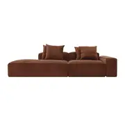 [James Lane] Riley Muse Rust Modular Sofa - 1x Arm, 1x Armless, 1x Left Terminal