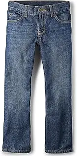 [The Children's Place] Boys Basic Bootcut Jeans, Dark Jupiter 1-Pack