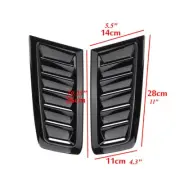 Car Hood Vent Scoop Air Flow Intake Louvers Cooling Bonnet Vent Cover Trims×2