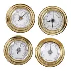 4Pcs Thermometer Hygrometer Barometers Clock Sailing Instruments Pressure Gauge