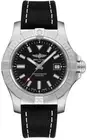 Breitling Avenger Brushed Steel Bezel Black Baton Dial Date Mens Luxury Watch