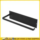 Wall Mount Roll Paper Holder Punch Free Bathroom Kitchen Towel Rack (Black) *AU