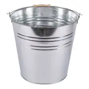 1x 12L Galvanised Steel Bucket Metal Outdoor Garden Ash Ashtray Ice Tub Bin