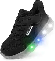 [YESKIS] Toddler Light Up Shoes Boys Girls Lightweight Breathable Mesh Non-Slip Running Sneakers for Toddler and Little Kid