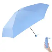 Mini Travel Umbrella Rain Compact Umbrella UV Protection Macaron Blue