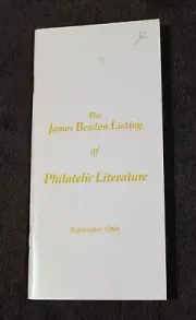James Bendon Listing of Philatelic Literature - September 1998