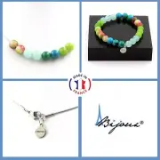 Jewelry Bracelet Necklace Beads Peridot+Chrysocolla+Angelite Size P