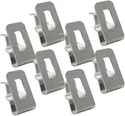 [ARTIBETTER] 8pcs Stainless Steel Hooks Heavy Duty Tool Belt Buckle Wrench Organizer Tko Cable Cordless Grinder Webbing Belt Adjuster Tool Clips for Belt Key Scaffolding Belt Pry Tool Silver