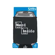 Nerd Inside - Funny Novelty Stubby Holder With Base
