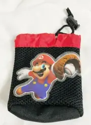 Nintendo, Mario Baseball Sports Mini Mesh Pouch, Pull String Top with Clasp