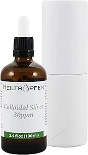 Colloidal Silver, 30ppm, (3.4 Fl Oz - 100ml), Heiltropfen
