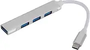 C809 Type C USB Hub 4-Port USB 3.0 Data Hub Adapter Portable USB 3.0 Hub Ex ion Cable Splitter 4 Ports High Speed Cable Splitter Aluminum Alloy or Phone Computer Pad VCXN